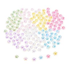  140pcs Mini Resin Cat Paw Figurines: Glow In The Dark Animal Paw Ornaments For