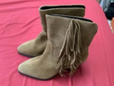 Next Ladies Fringed Tan Suede