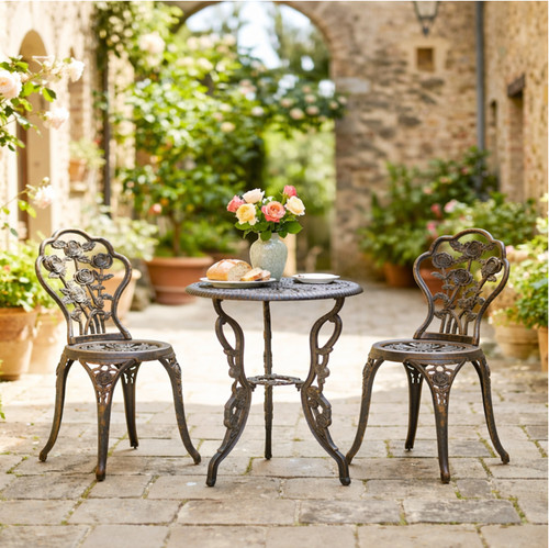 Cast aluminium bistro - cast, set