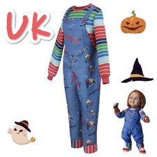 🔥2025 NEW Halloween Chucky Costume Child Adults Play Killer Fancy Dress Cosplay