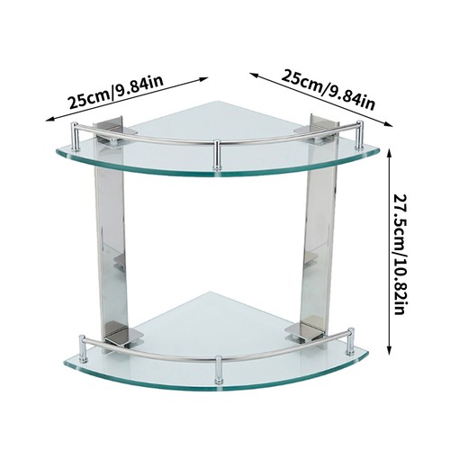 Glass bathroom corner storage - glass,