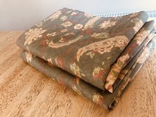 Tapestry curtains sage green