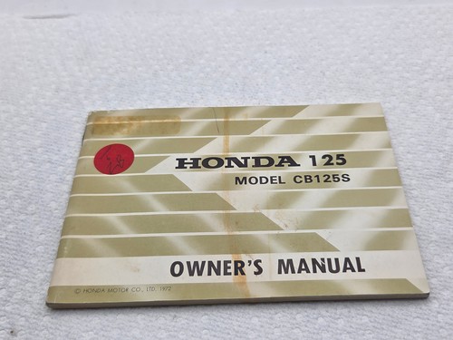Honda cb125s 125 owner - honda,