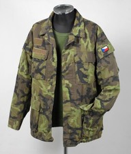Vintage 1990s Czech Army military camo jacket coat camouflage m65 style unlined