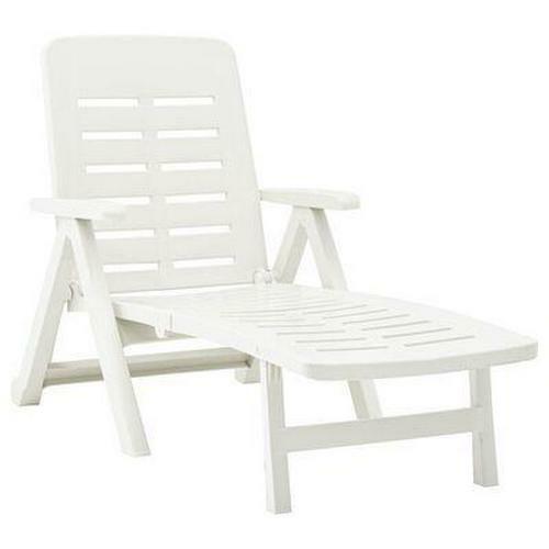 White sun lounger - white,