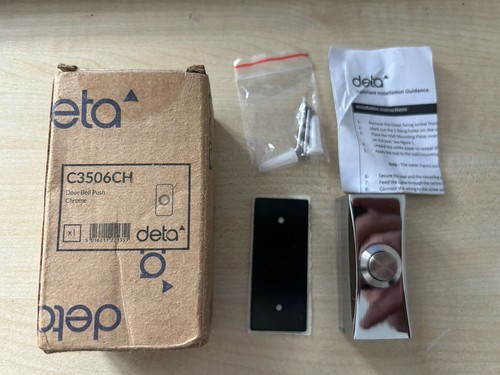Deta chrome door bell push - deta,