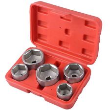 Oil Filter Socket Set 3/8" Drive 5 Pcs 24 27 32 36 38mm Wrench Removal Tool UK