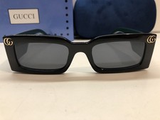 Gucci Sunglasses Black Gold Men Womens Square