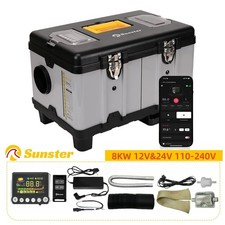 12V 24V 110V-240V Diesel Heater TOOLBOX 8KW Air Night Heater For RV Car camperva