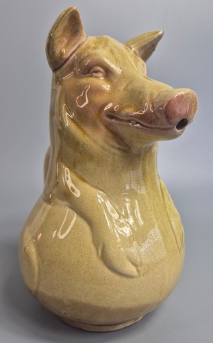 Vintage large majolica - pig, jug