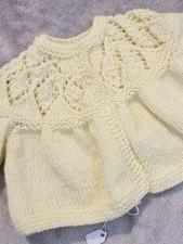 0-3 mons. Girls' Hand-knitted