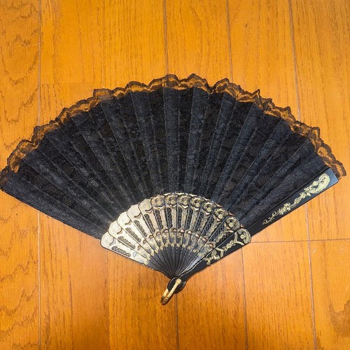 Black lace fan gothic style