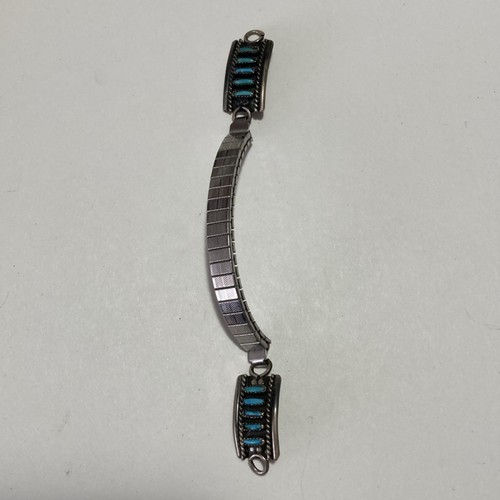 Silver tone turquoise inlay - tone,