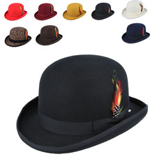 Black Wool Bowler Hat – 100%