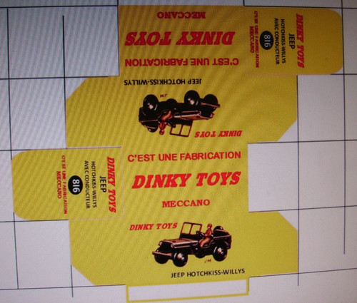 Repro replica box - for, dinky