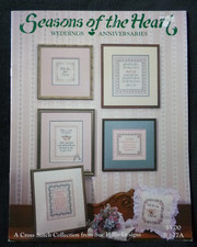 SEASONS OF THE HEART WEDDINGS ANNIVERSARIES CROSS STITCH PATTERN NEW IMPERFECT