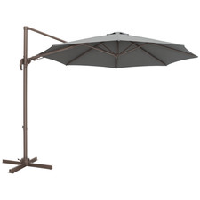 Outsunny 3(m) Cantilever Parasol 360° Rotation Roma Umbrella with Tilt Grey