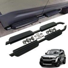 FOR LAND ROVER DEFENDER 110 L663 RUNNING BOARD SIDE STEPS BLACK EDITION 2020+ UK