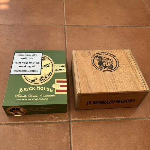 Two cigar boxes - cigar, house