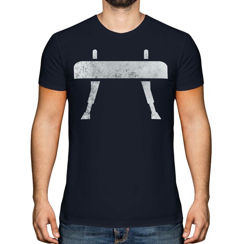 Pommel horse distressed print - pommel,