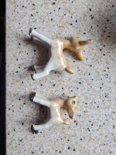Three vintage ceramic deer - three,