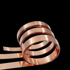 Copper Sheet Strip 0.25mm 0.3mm 0.4mm - 1.0mm Widths Flexible Pure Copper C101