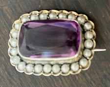 Antique 935 Silver Amethyst