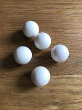 MB Games Pac-Man Board Game (1982) FIVE Shiny Spare WHITE Marbles