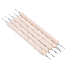 5Pcs/Set Wooden Handle Embossing Stylus Tools Embossing Tools Colorful