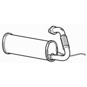 Rear silencer back - silencer, for