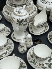 Wedgwood Wild Strawberry Tea Set and Plates. Bone China. Excellent Condition.