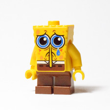 Lego SJBricks Crying SpongeBob Minifigure - Custom Pad Printed