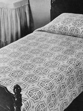 Crochet pattern copy 4300.    Single/double bed bedspread blanket.  Cotton