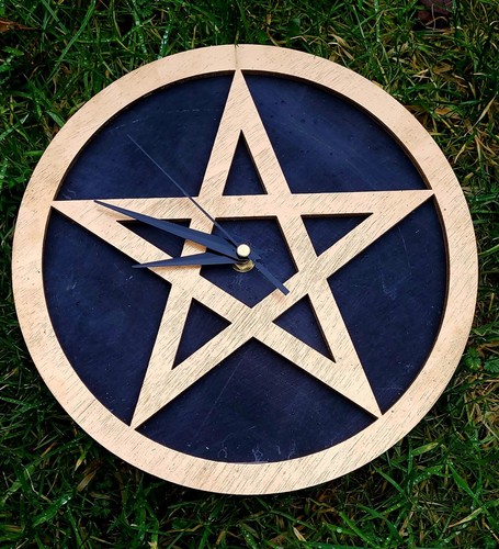Handmade wooden wall clock - wall,