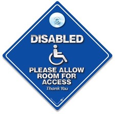 Disabled Access Car Sign with