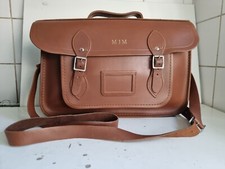 CAMBRIDGE SATCHEL COMPANY DESIGNER WOMENS MENS BROWN LEATHER CROSSBODY HANDBAG