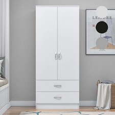 Wooden 2 Door Wardrobe with 2