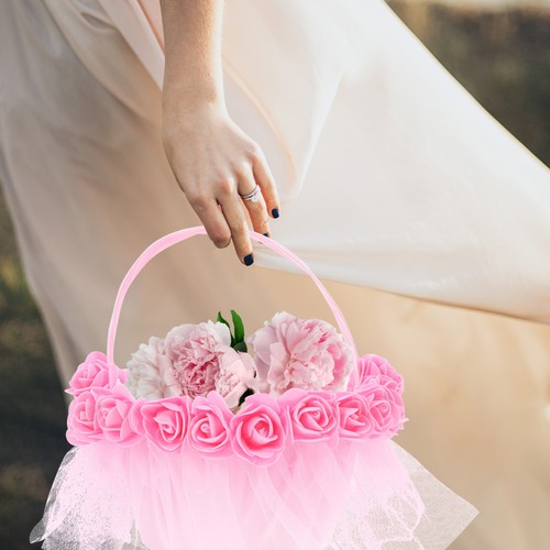 Flower girl basket wedding - flower,