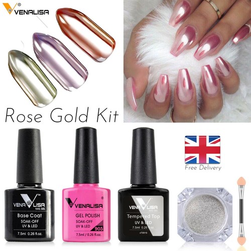 Venalisa rose gold nail chrome - gold,