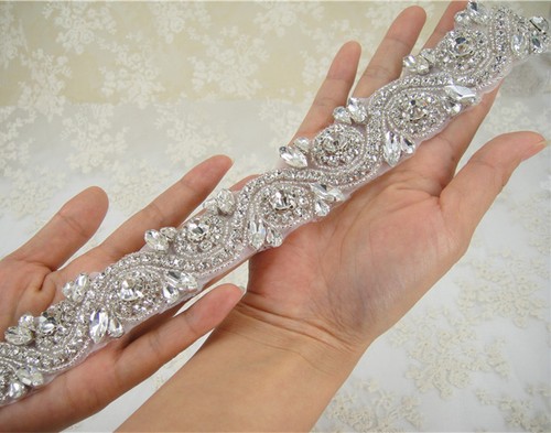 Rhinestone wedding belt - wedding,