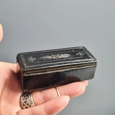 Antique Victorian Papier Mache Snuff Box