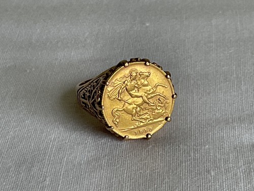 Antique 22ct gold 1913 - 1913, half