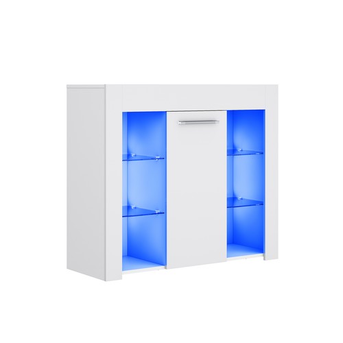 White display cabinet high - white,