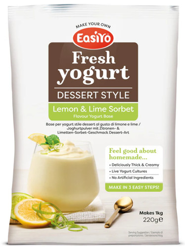 Easiyo lemon and lime sorbet - lemon,