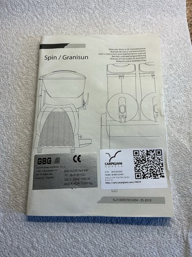 Carpigiani spin slush machine - spin,