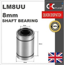 LM8UU 8mm Linear shaft bar Rail slide Bearing Motion 3D Printer CNC machine UK 