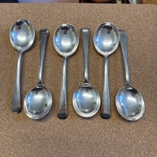 6 x Vintage Silver Plated Soup