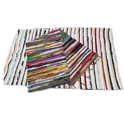 Handwoven chindi rug - rug,