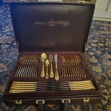 Bestecke Solingen SBS 71PC 23/24 Gold Plated Flatware Set. Crafted in...