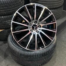 19” Mercedes Turbine Style Black Pol alloys Staggered 235/40/19 265/35/19 tyres